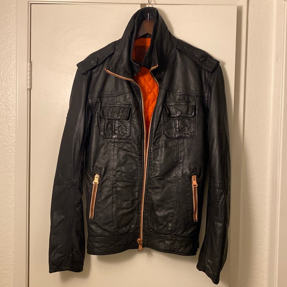 Superdry leather jacket